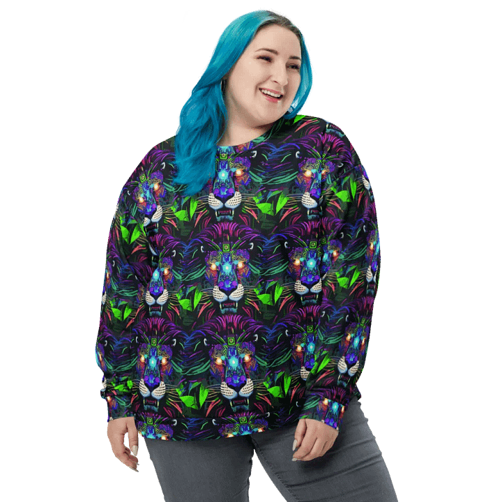 Jungle Rave Lion All-Over Crewneck Sweatshirt product image (2)