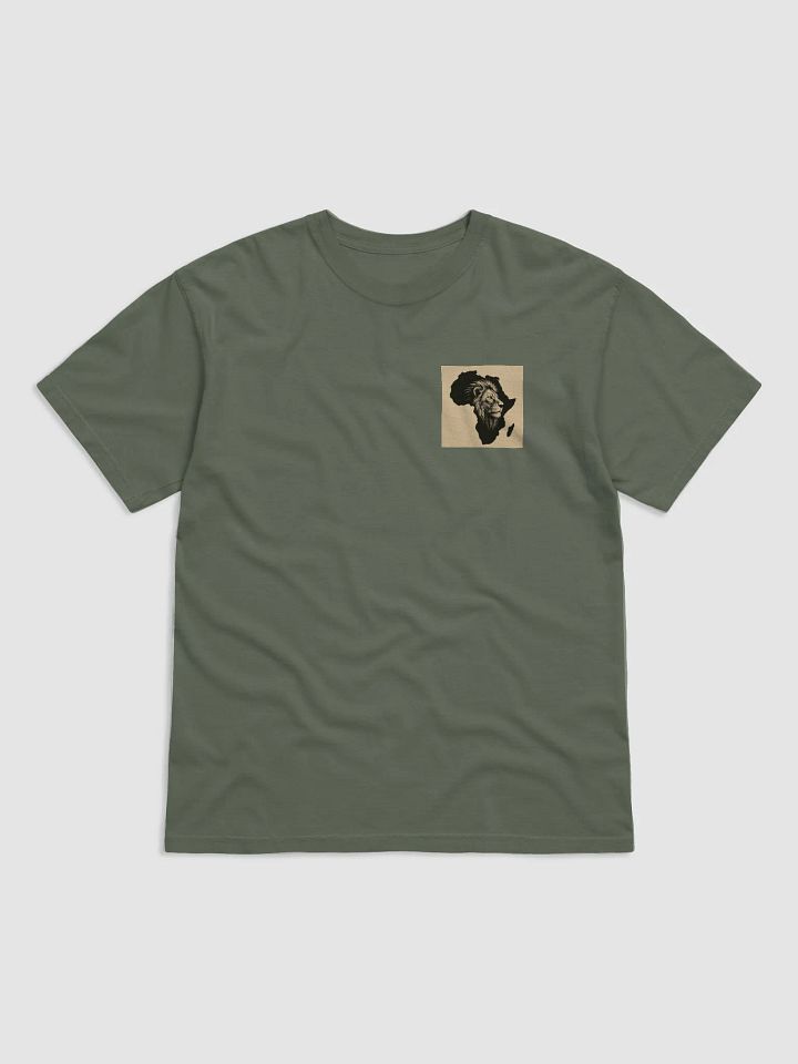African Continet with Male lion T-shirt product image (1)
