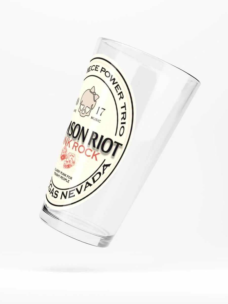 CRIMSON RIOT BEER LOGO PINT GLASS product image (5)
