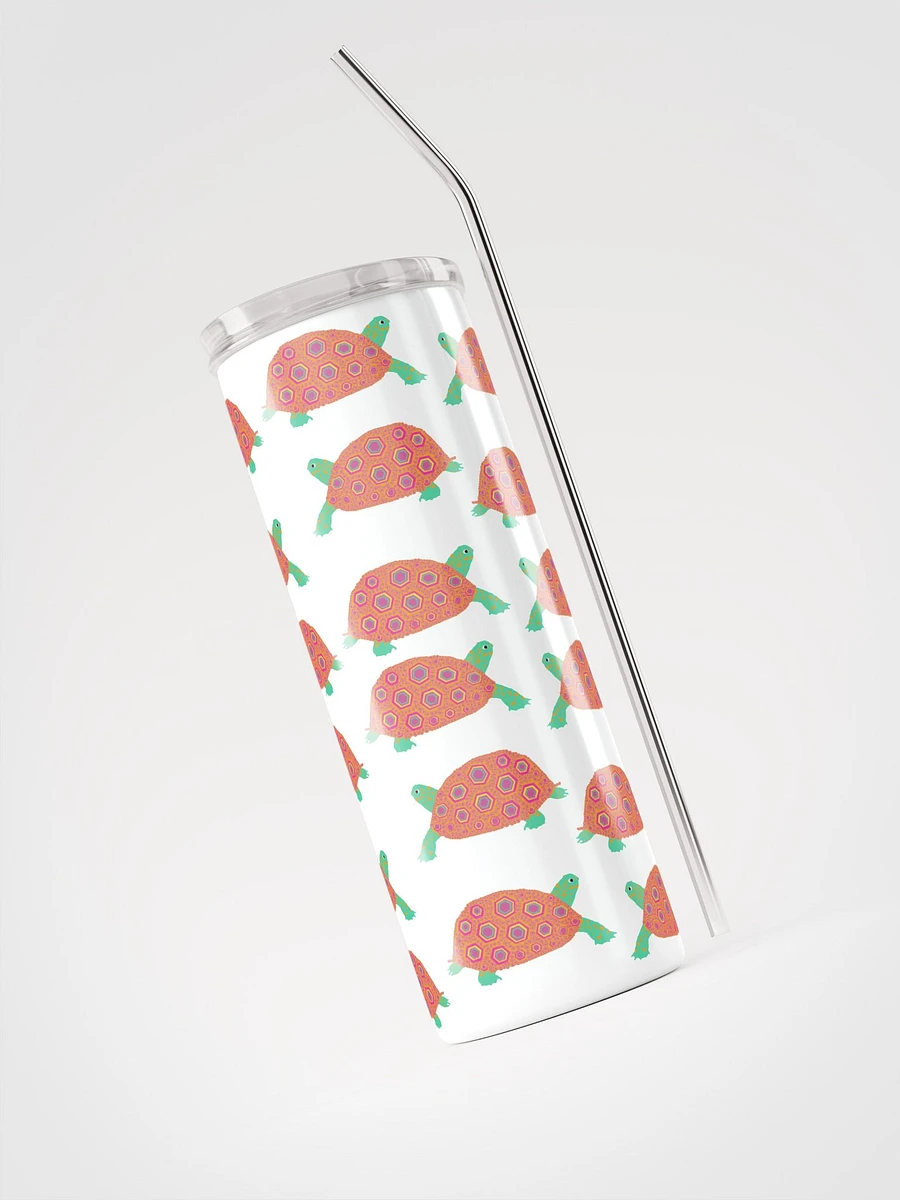 Miniaday Designs Orange Turtles Stainless Steel Tumbler on White product image (3)