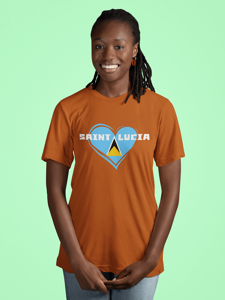 Glitch Heart Saint Lucia T-Shirt product image (65)