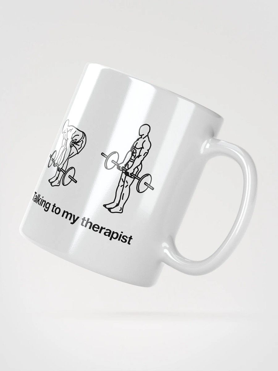 talking to my therapist (deadlift) mug - 100% ceramic product image (1)