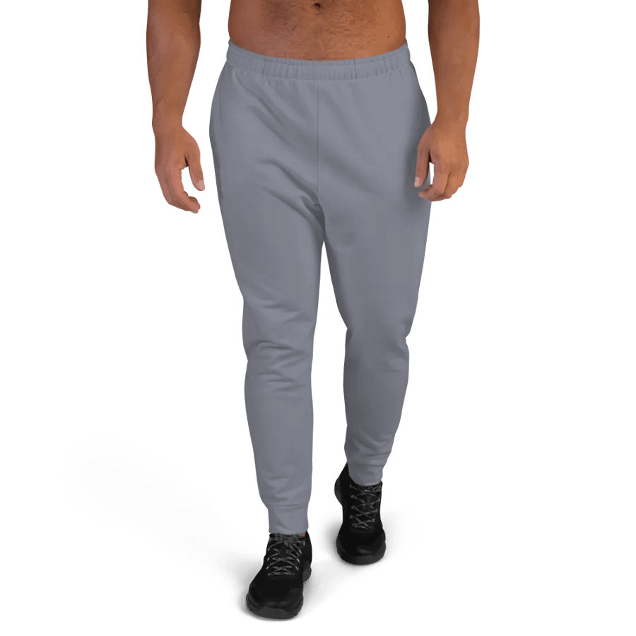 Plain Cool Medium Gray Light Summer Recycled Polyester Premium Men's Joggers by Treasure Pie product image (1)