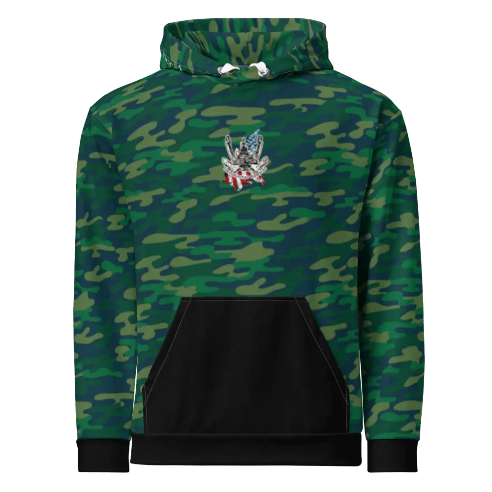 Teal Camouflage Pacific Titan & CE Flage Hoodie product image (2)