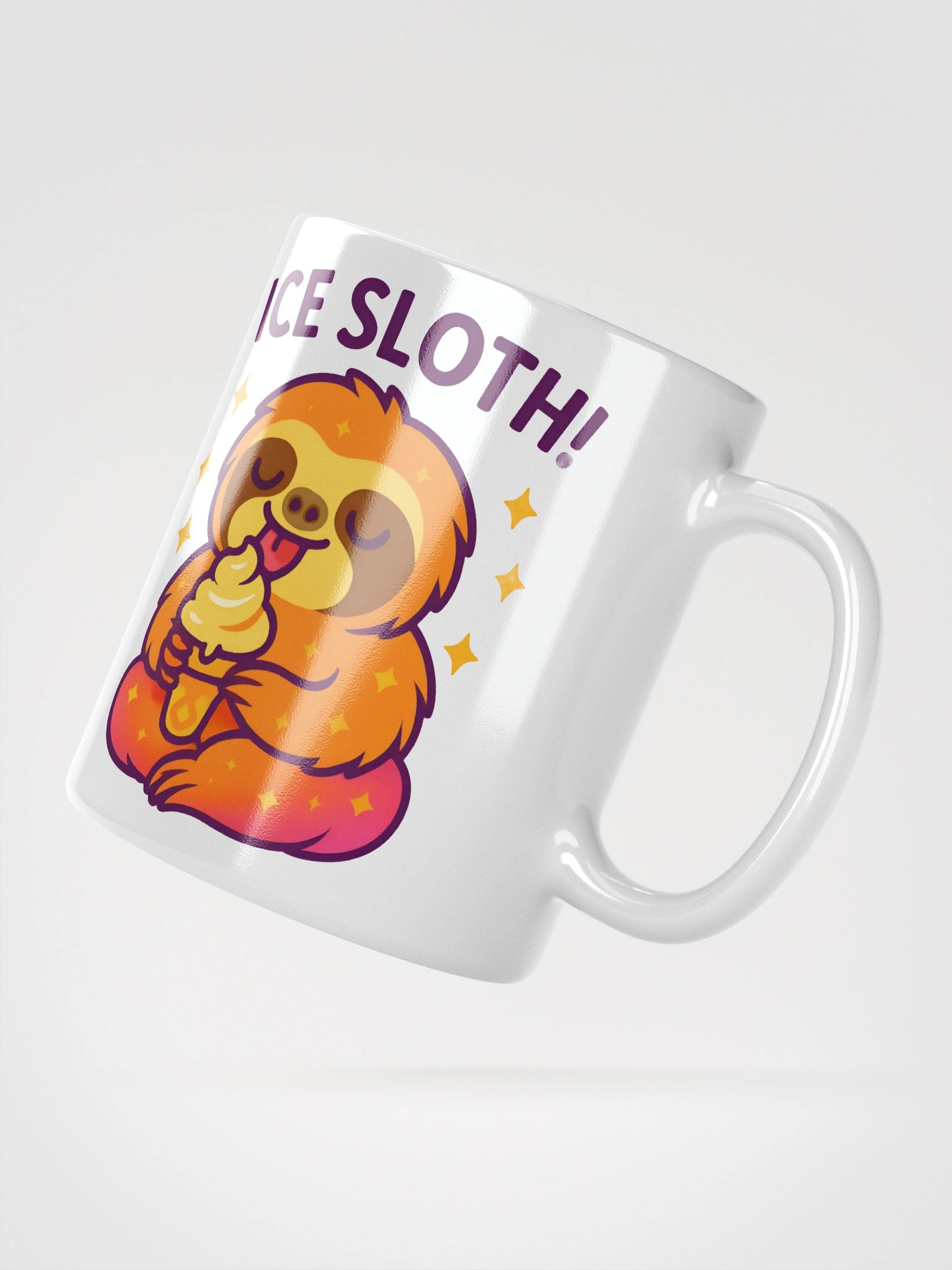 Ice Sloth Mug – Cute Slow-Movin’ Sloth with Soft Serve Ice Cream Design product image (2)
