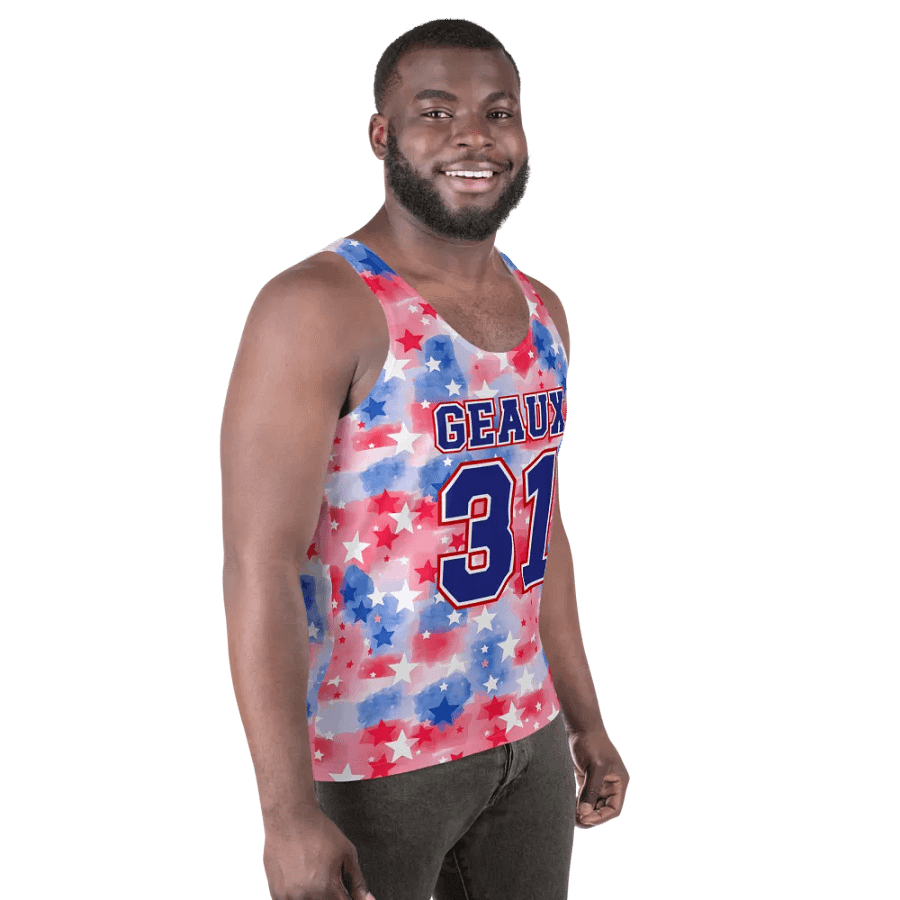 RWB All Over Print Men's Tank Top - Geaux 31 product image (7)