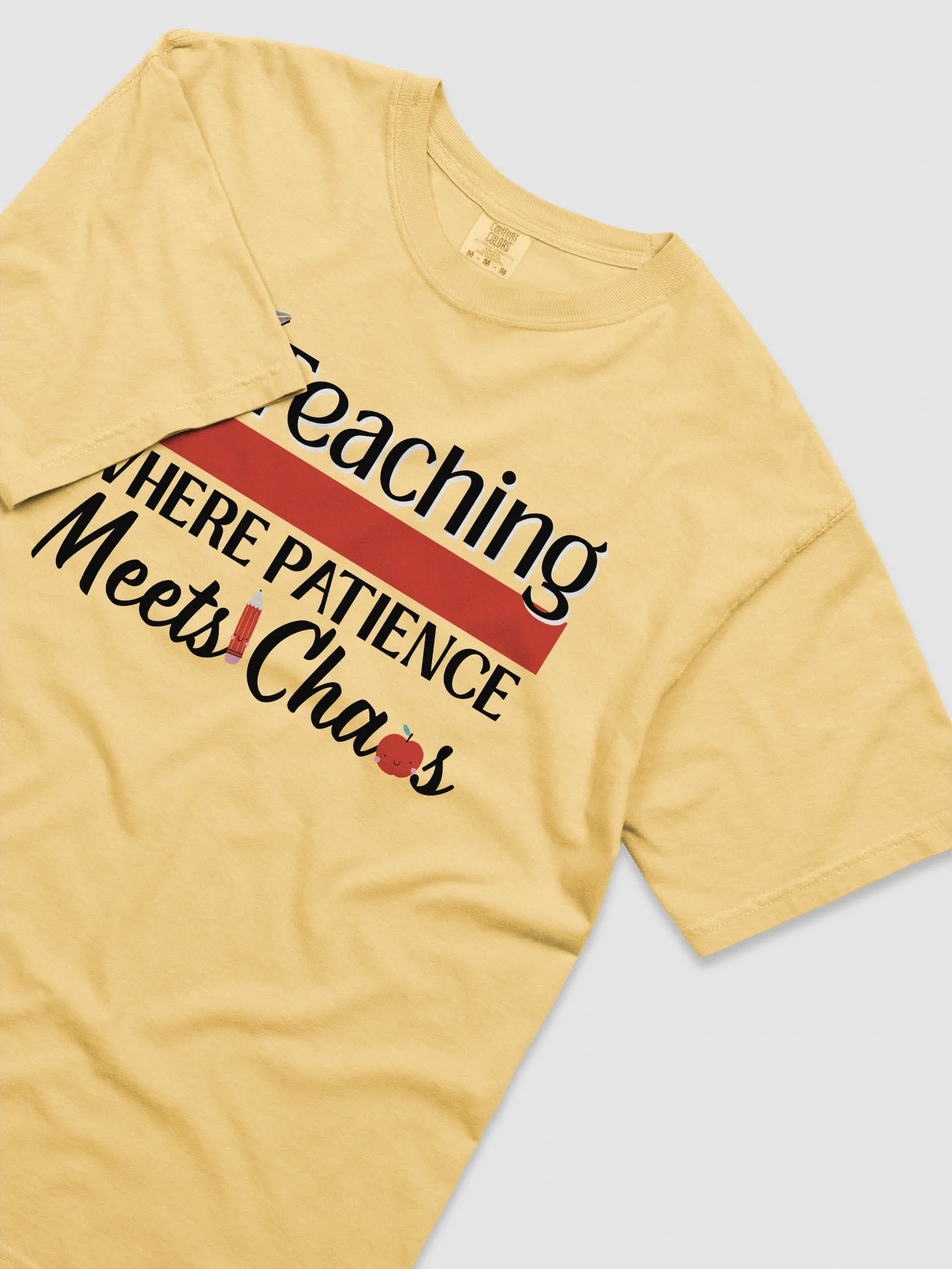 Bunny Teaching Where Patience Meets Chaos, Teachers Comfort Colors T-shirt product image (18)