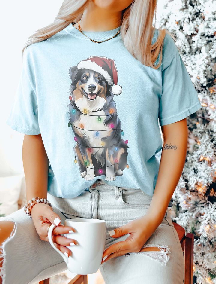 Funny Australian Shepherd(Tricolor) Christmas T-Shirt product image (11)