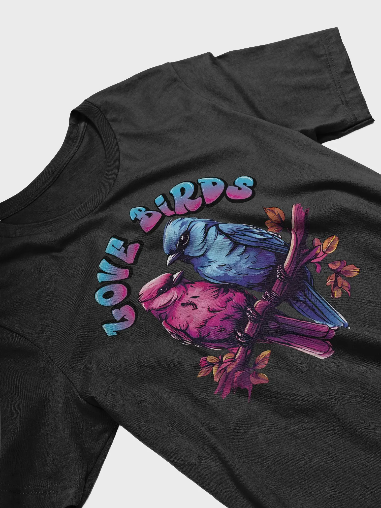 Love Birds Elegant T-Shirt - Colorful & Stylish Bella Canvas 3001 Super Soft Tee for Couples product image (4)
