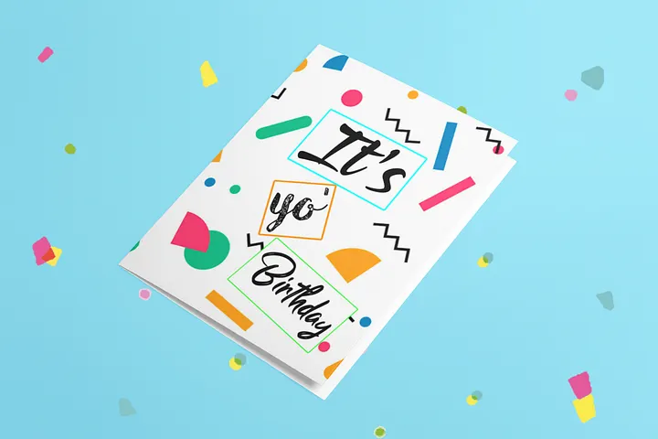 “It’s yo B-day” card (White) product image (2)