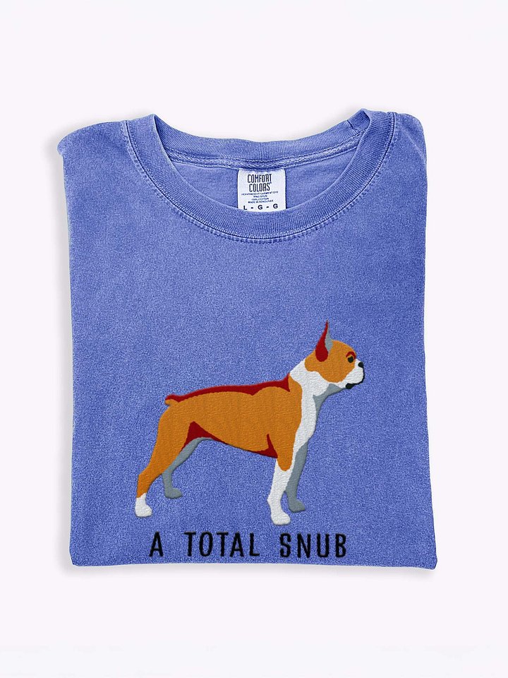 A Total Snub T-Shirt(Embroidered) of a Boston Terrier(Brown & White) product image (2)
