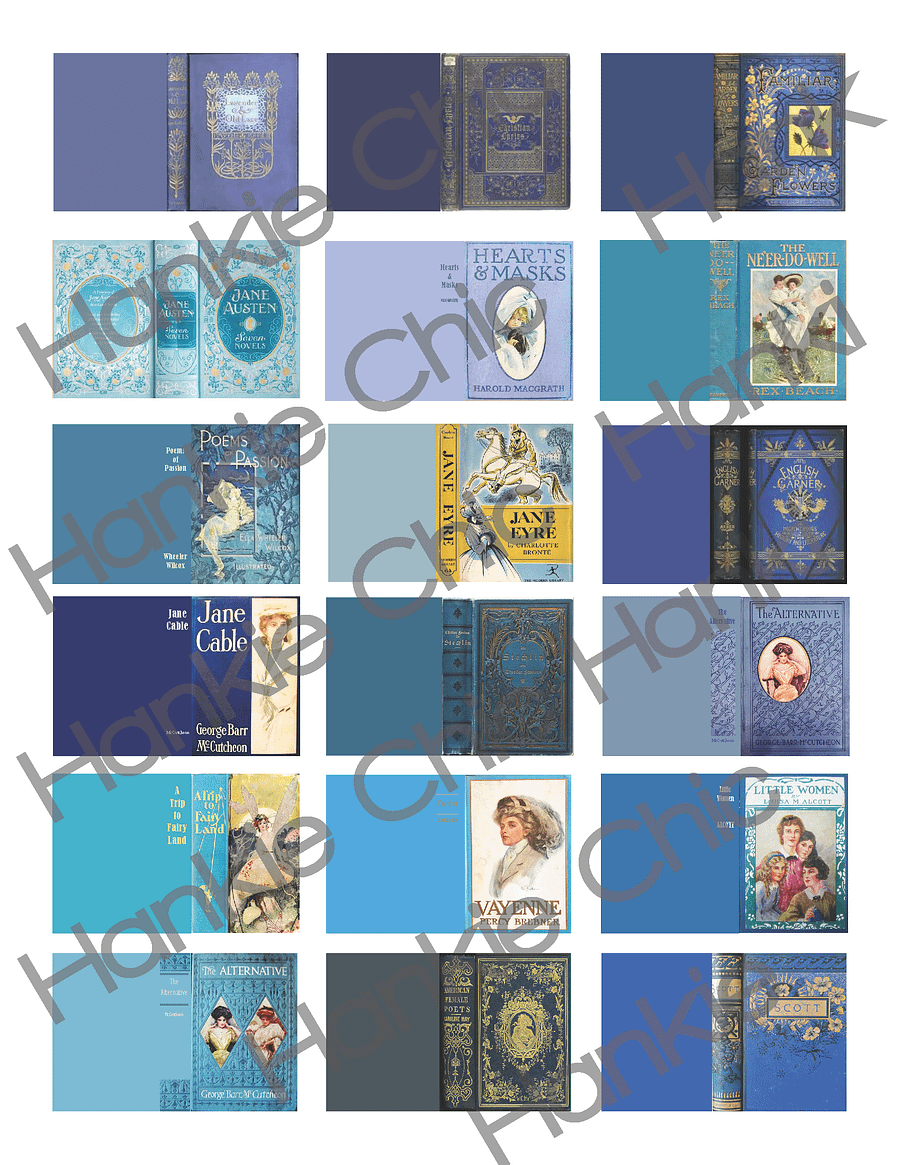 1:6 scale printable PDF books for 12