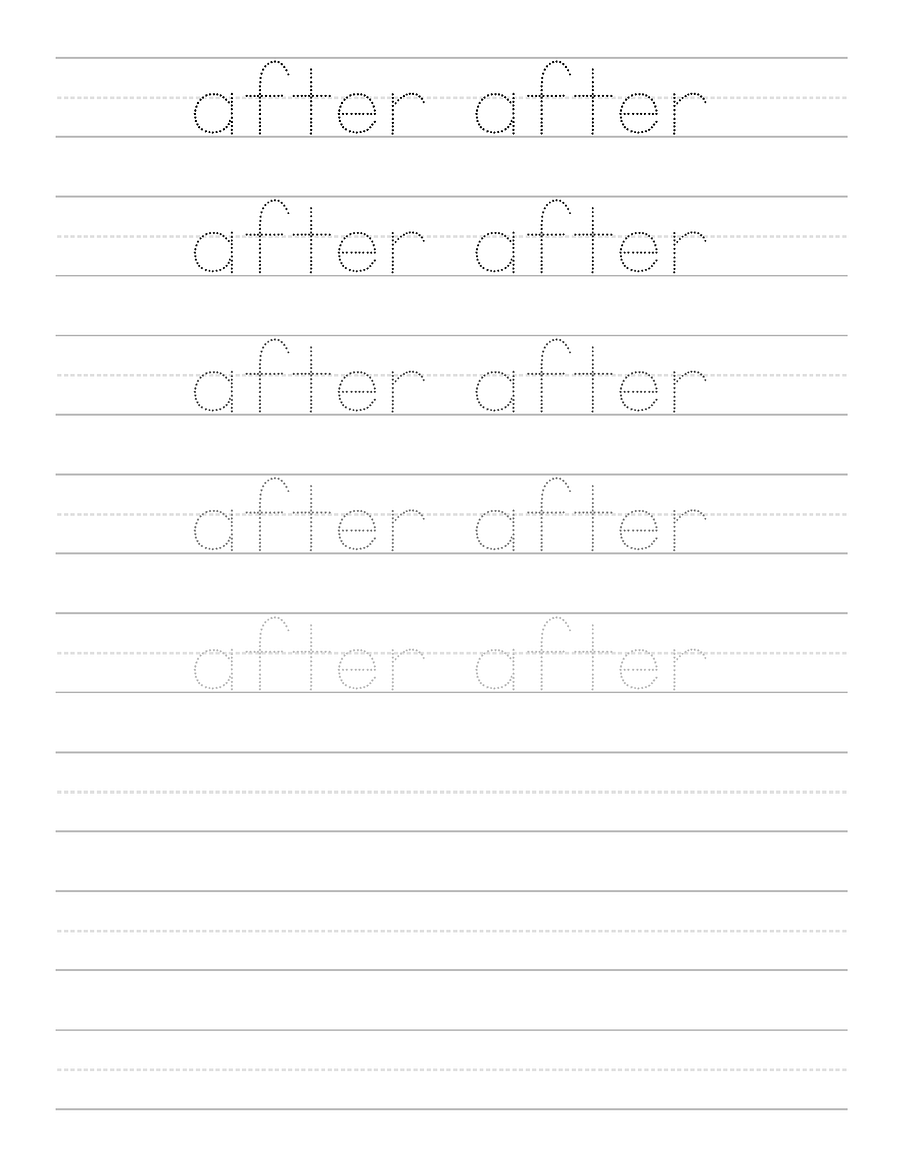 1st Grade Sight Words - Tracing Worksheets product image (2)