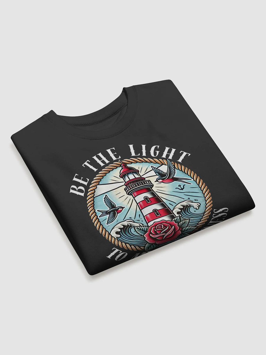 BE THE LIGHT TO MY DARKNESS MENS BLACK SWEAT SHIRT product image (3)