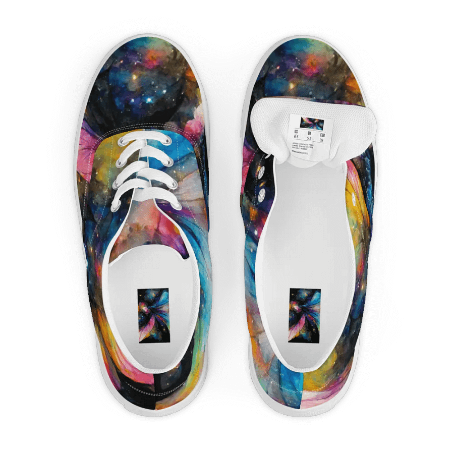 Womem's Cosmic Butterfly Lace-Up canvas Shoes product image (6)