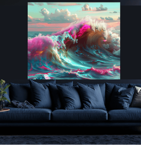 Neon Waves Wall Art product image (6)