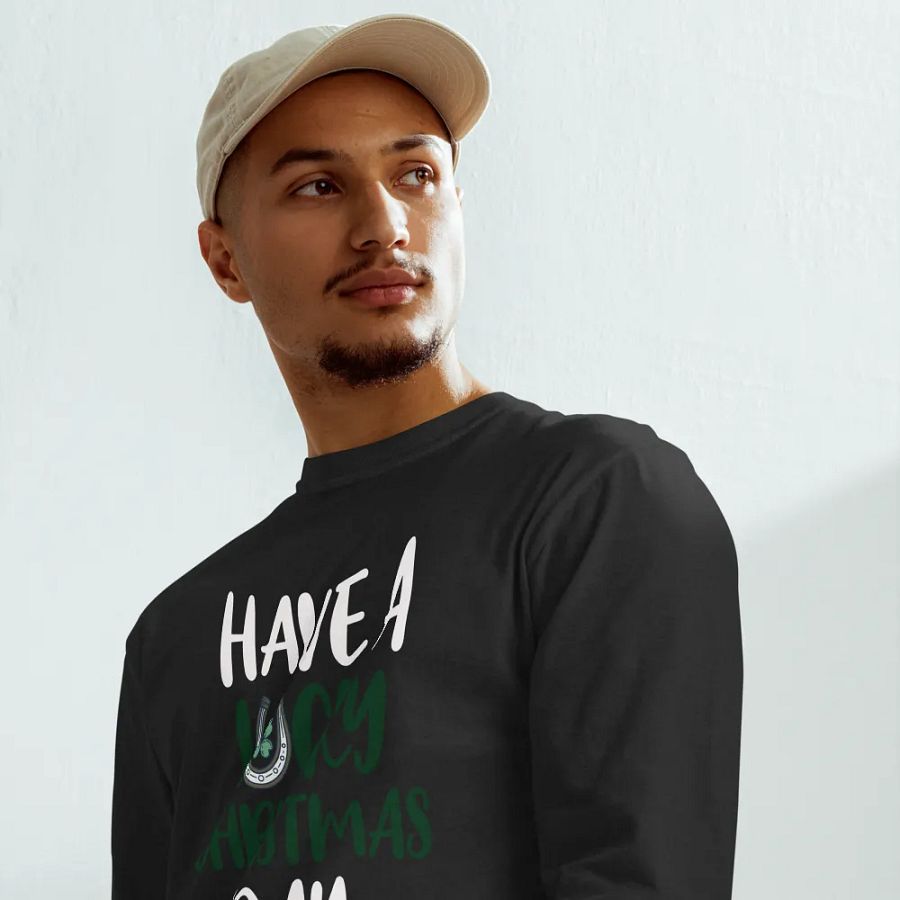 Lucky Christmas Horseshoe Long Sleeve Shirt product image (3)