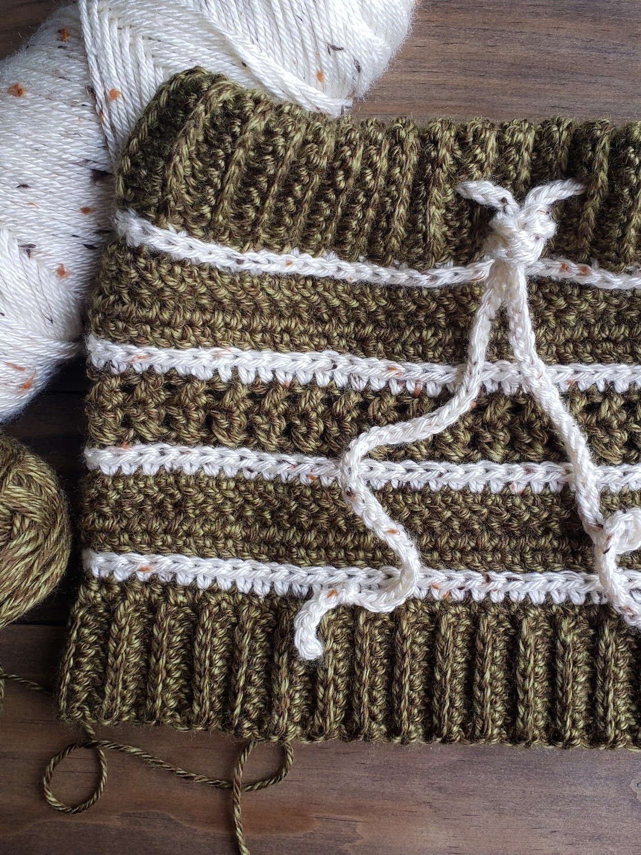 Persinette Drawstring Crochet Cowl Pattern | Instant PDF download with Photo Tutorial product image (7)