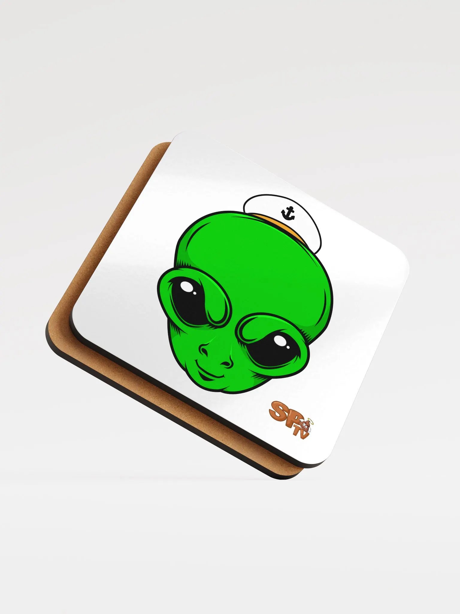 Xenu Gloss Cork Coaster product image (5)
