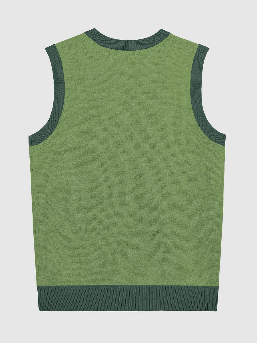 PLEASE DON'T MAKE ME TALK (duotone green) knitwear vest product image (9)
