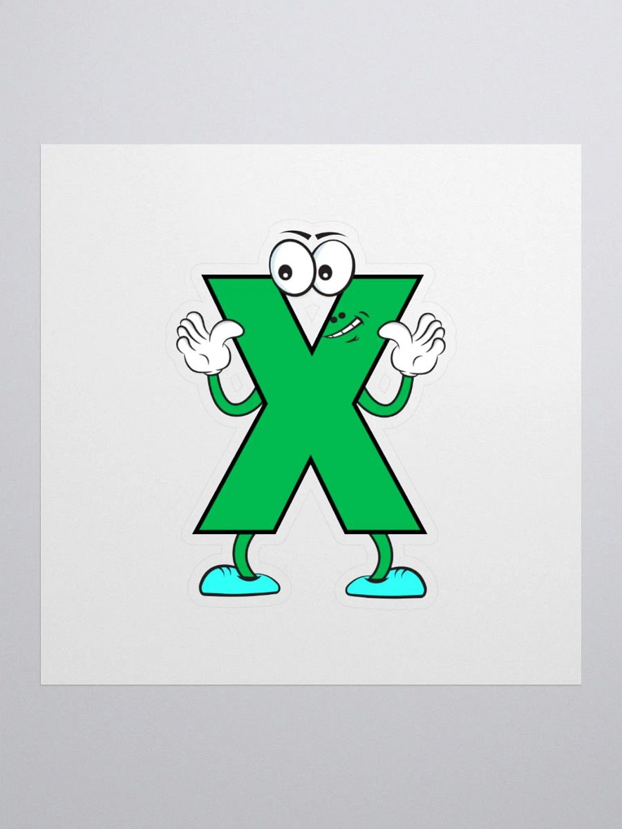 X Letter Cartoon Character Sticker product image (1)