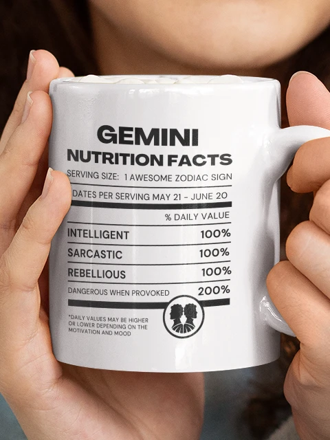 Gemini Nutrition Facts Mug product image (1)