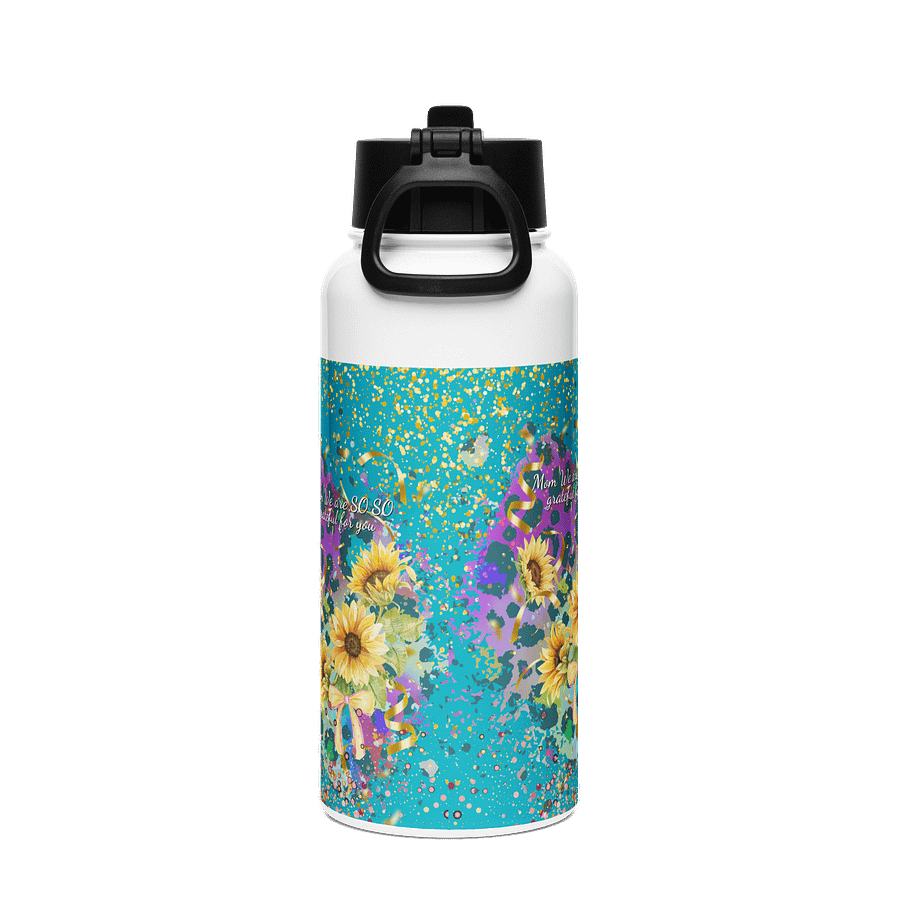 grateful for mom Sunflower Stainless Steel Water Bottle gift for mothersday product image (2)
