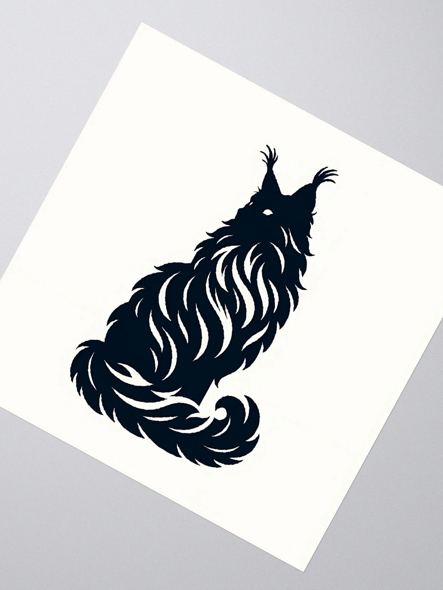 Kiss Cut Stickers: Maine Coon Monochrome product image (2)