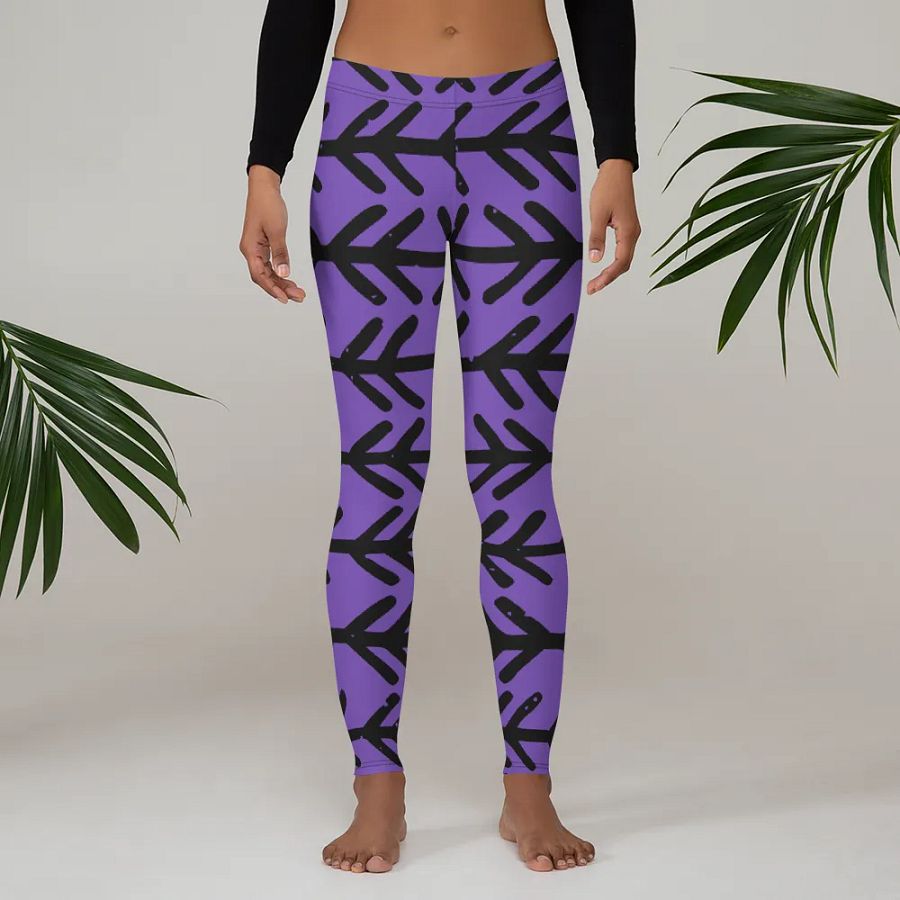 Hand-Drawn Ethnic Seamless Pattern Leggings – Authentic, Stylish & Ultra-Comfortable product image (3)