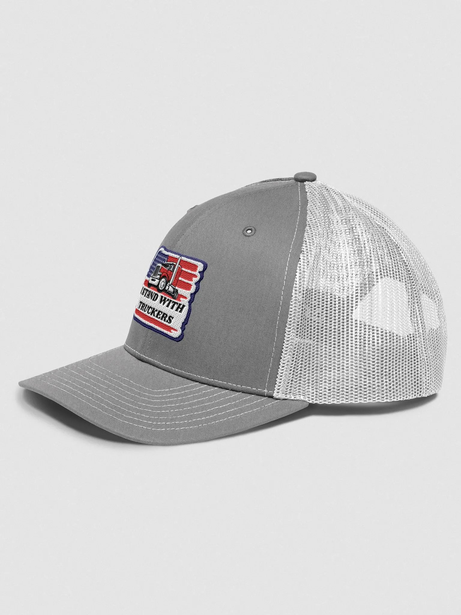 I STAND WITH TRUCKERS Snapback hAT product image (2)