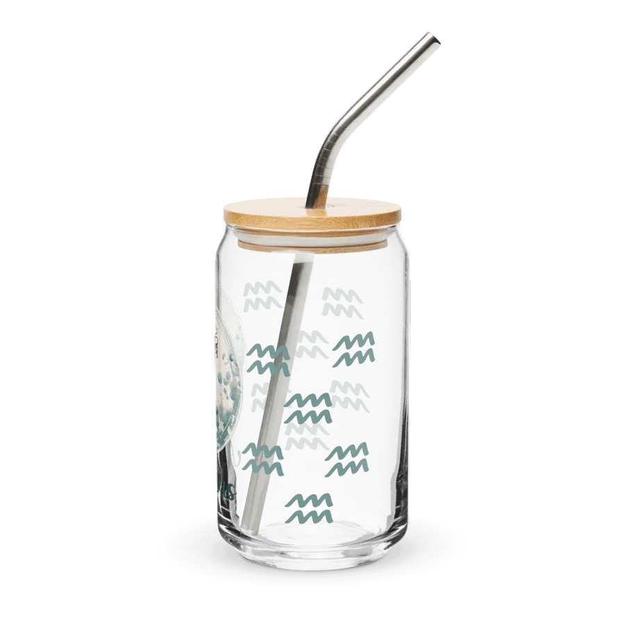 Aquarius Zodiac Glass Can Sipper product image (4)