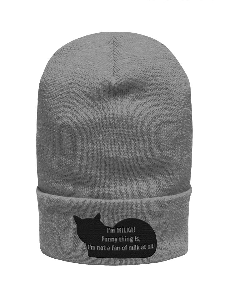 MILKA's Confession Cat Silhouette Cuffed Beanie product image (1)