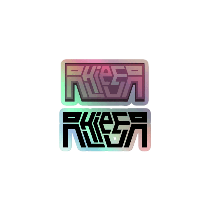 Dual-Geometric Holo Logo Sticker product image (1)