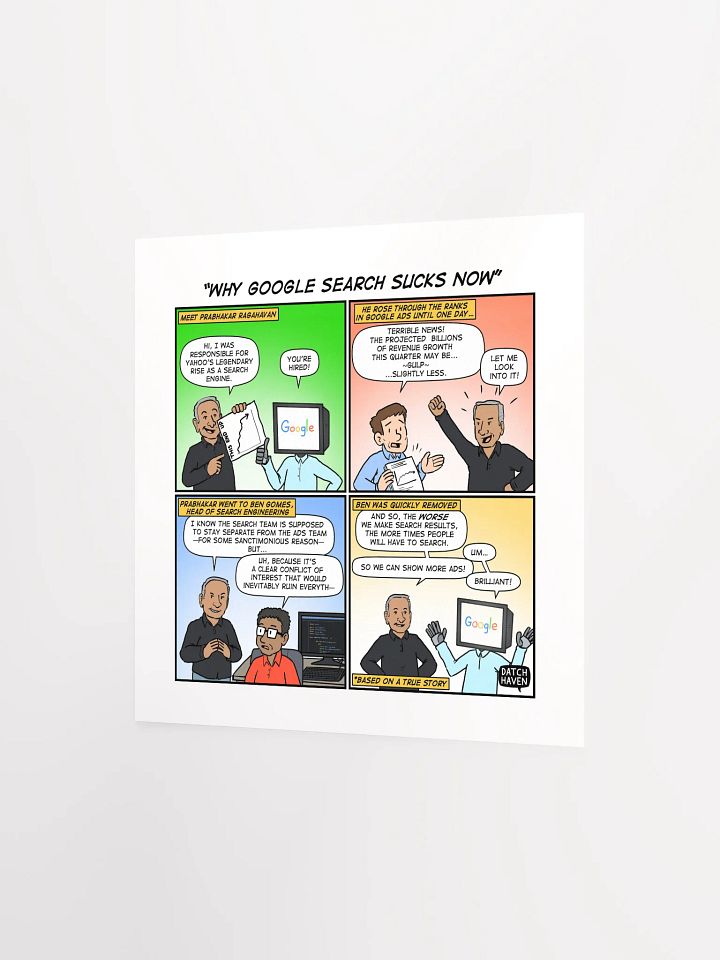 "Why Google search sucks now" poster (10″×10″) product image (2)