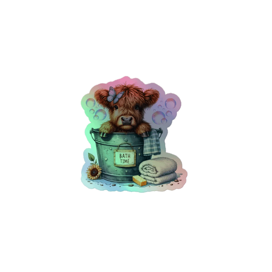 Highland Bath time Sticker product image (1)