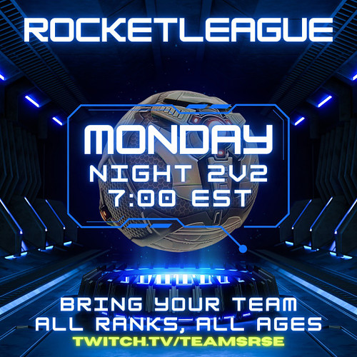 Tonight! Come hang out, compete and win credits! #rocketleague teamsrse.ttv