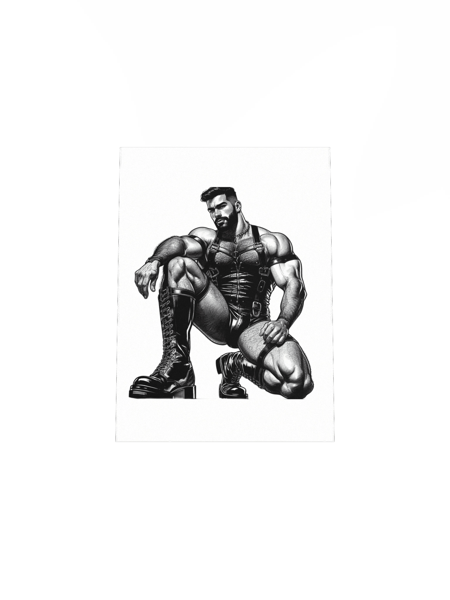 Gay Leather Wall Art Top Man Leder Pride Daddy Tom of Finland Tribute Graphic Design Poster product image (4)