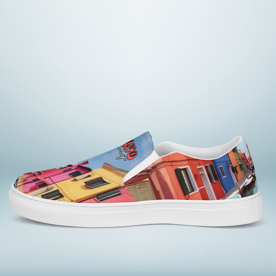 Burano Italy All Over Print Slip On Canvas Shoes product image (11)