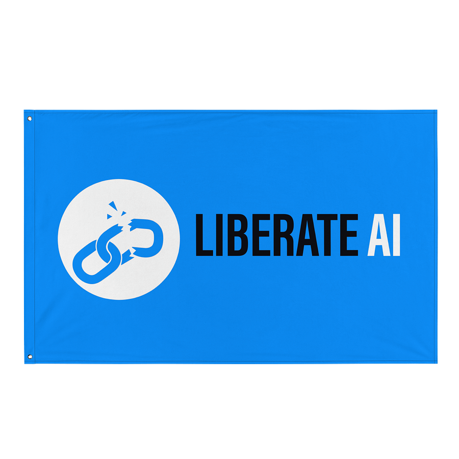 Liberate AI Movement Flag (Blue) product image (1)
