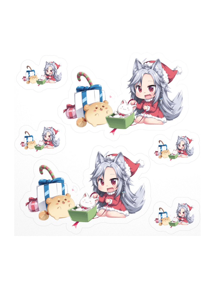 Santa Paws Chibi Sticker Set product image (1)
