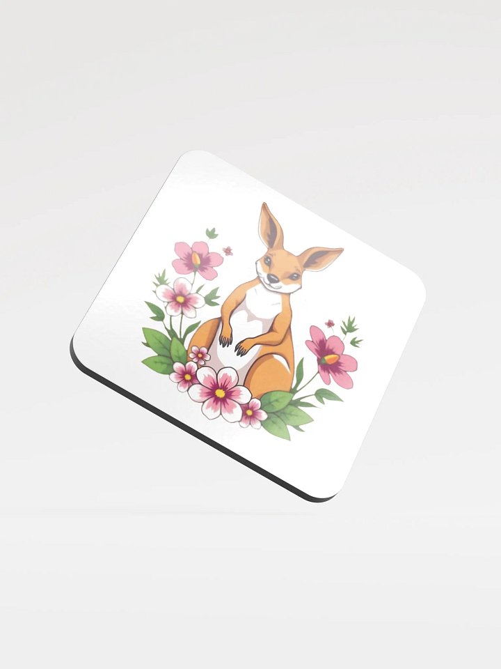 Floral Kangaroo Cork Coaster product image (2)