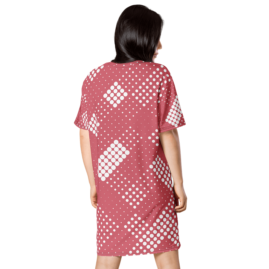 Stylish Oversized T-Shirt Dress with Bold Polka Dot Design - TDSMUSIC product image (2)