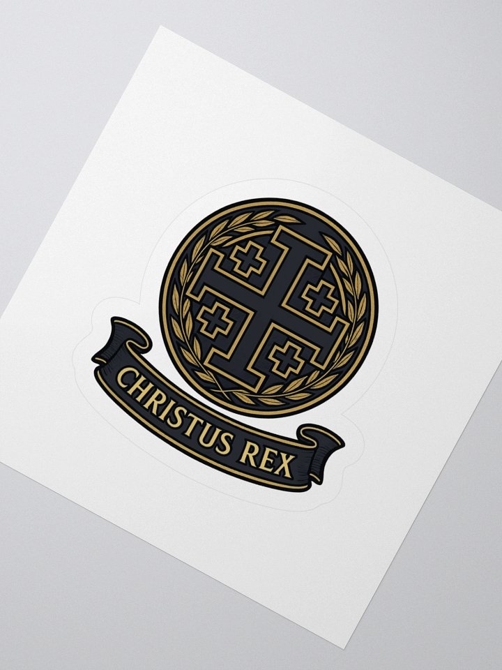 Christus Rex Sticker black product image (2)