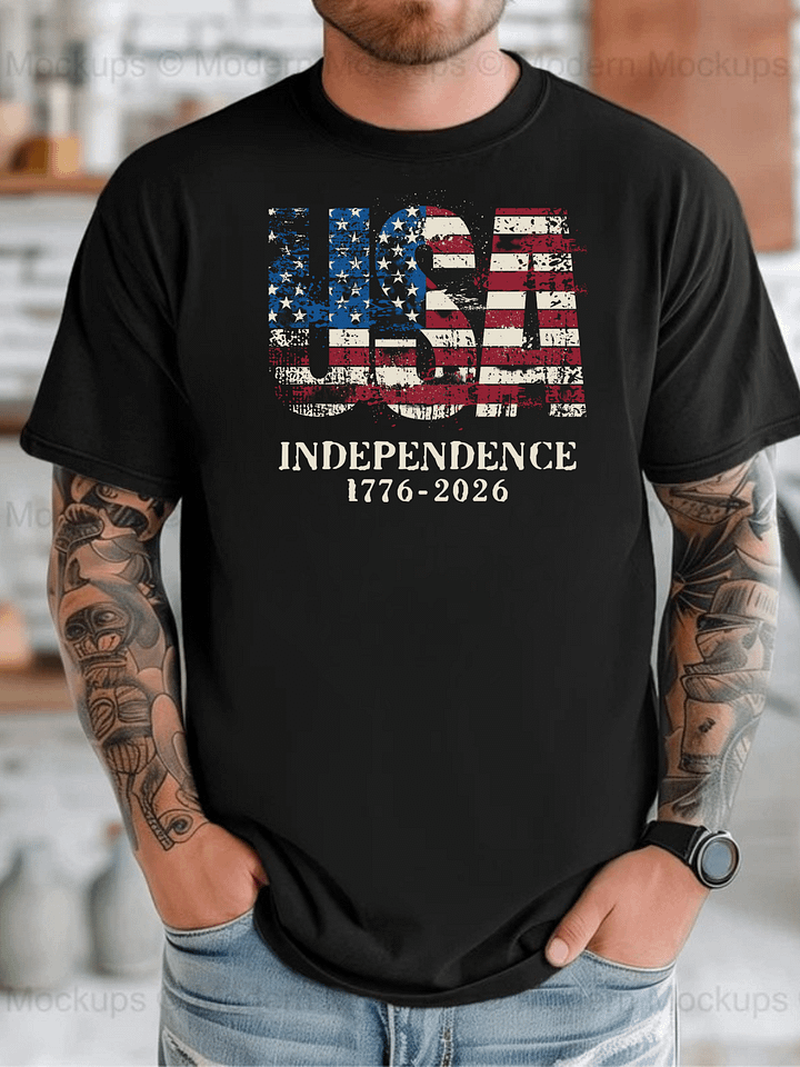 USA Independence 250 Years T-Shirt | 1776-2026 American Flag Vintage | Patriotic Semiquincentennial | 4th of July Shirt | America Birthday product image (25)