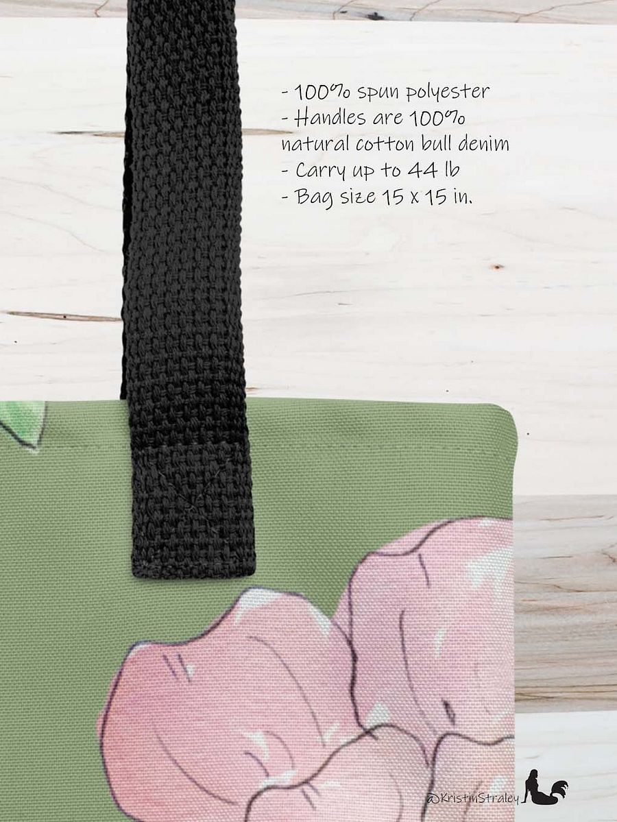 Gingham Blossoms - Lg Pink Flowers on Green product image (3)