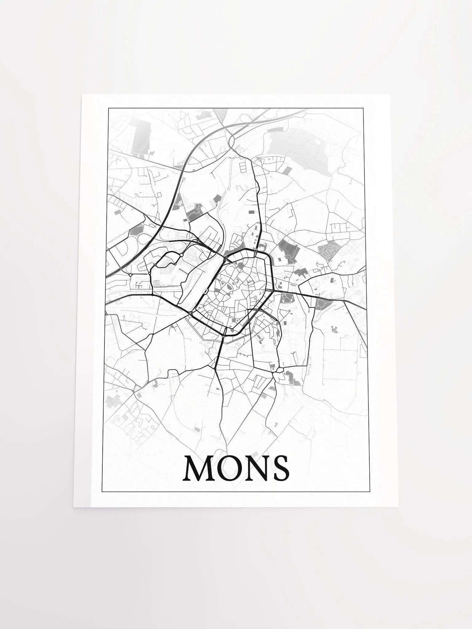 Mons, Belgium, city map print product image (20)
