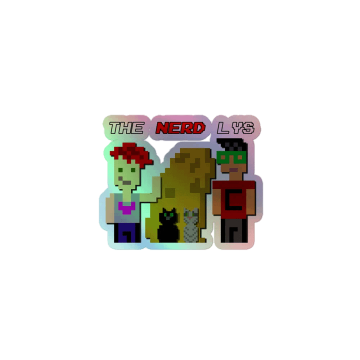 Pixel Family Holographic Sticker product image (1)
