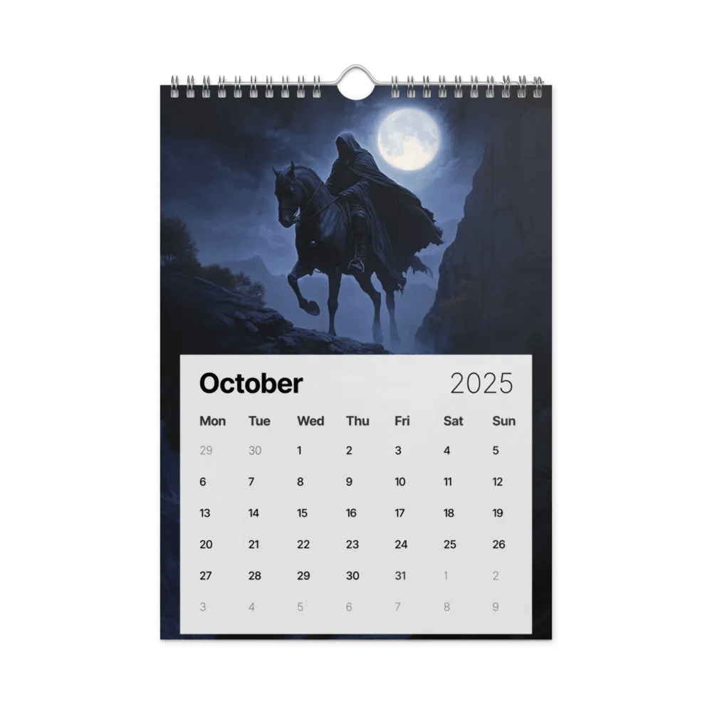 Dark Rider Wall Calendar (2025) by Allcolor product image (12)