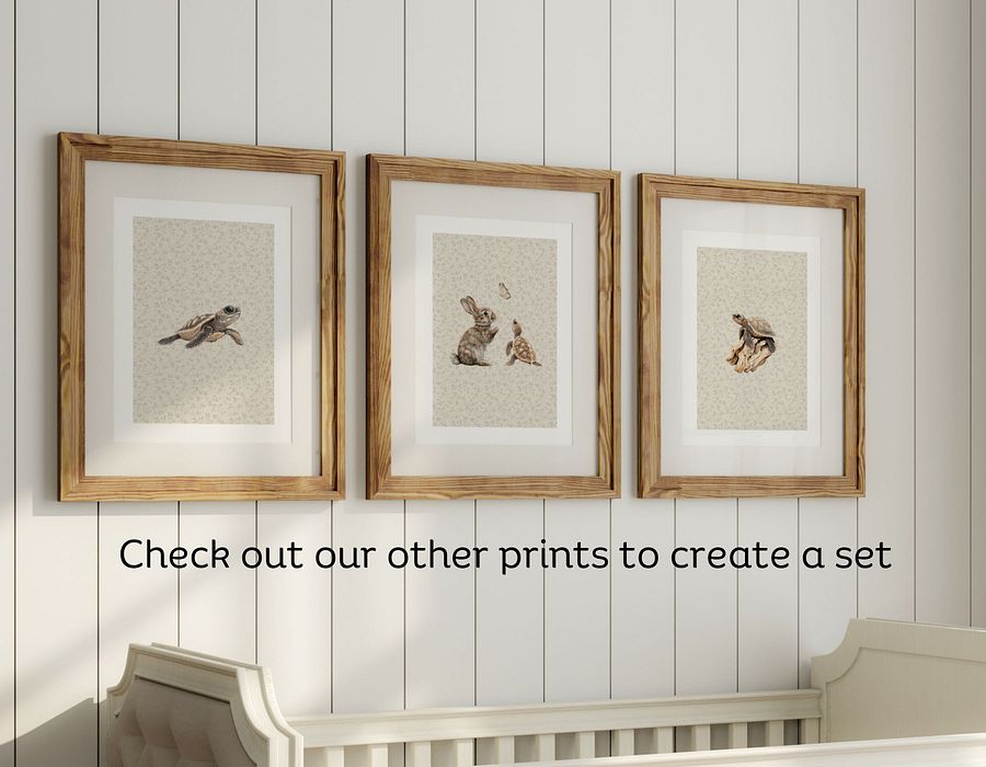 Boho Bunny and Turtle Nursery Print product image (30)
