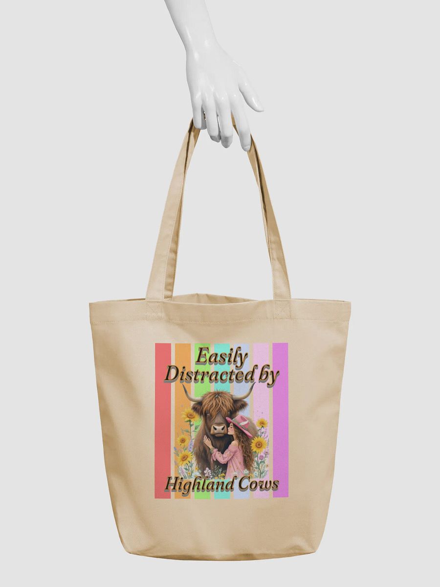 Easily Distracted By Highland Cow Hugger Eco Tote product image (6)